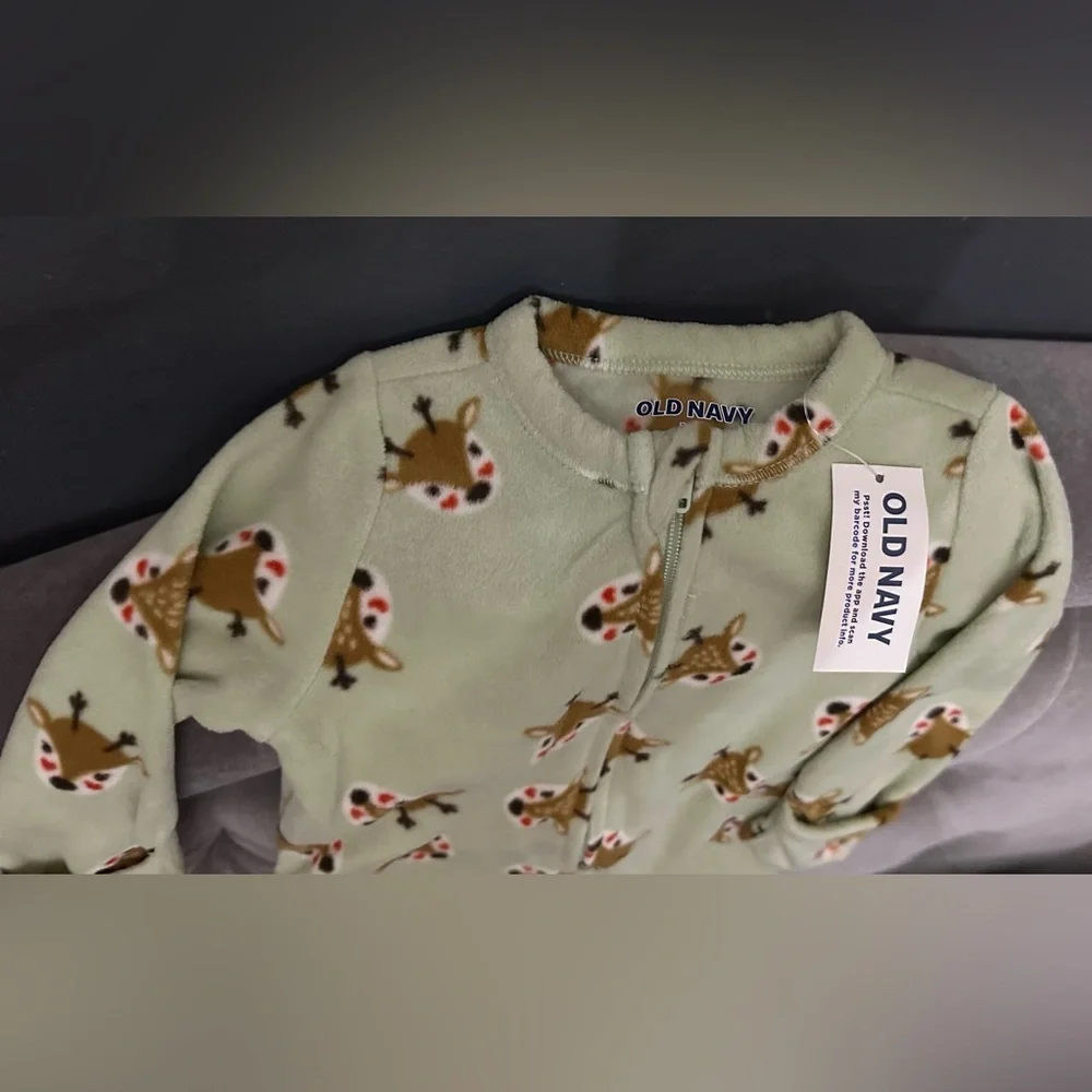 NWT Old Navy Unisex Printed 2-Way-Zip Sleep & Play Footed One-Piece